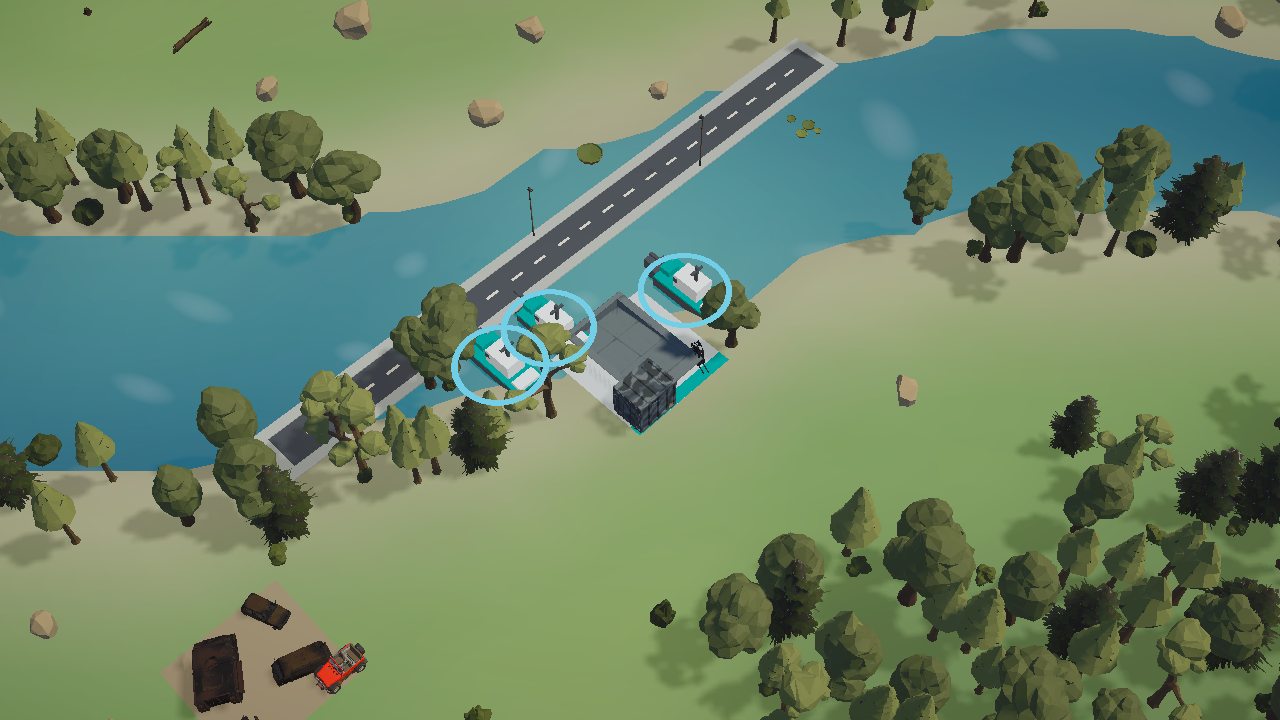 A harbour with gunboats on the water